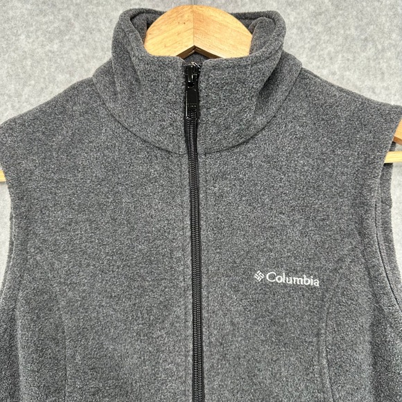 Columbia Jackets & Blazers - Columbia Women's Fleece‎ Vest Charcoal Gray Full Zip Mock Neck Size S